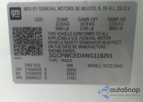 2022 Chevrolet Silverado 1500 Ltd 2Wd Short Bed Lt from USA, damaged, VIN 3GCPWCEDXNG118201